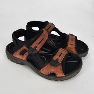 Ecco Yucatan Sport Sandals Mens US 7.5 EU 41‎ Brown/Black Hiking Outdoor Active